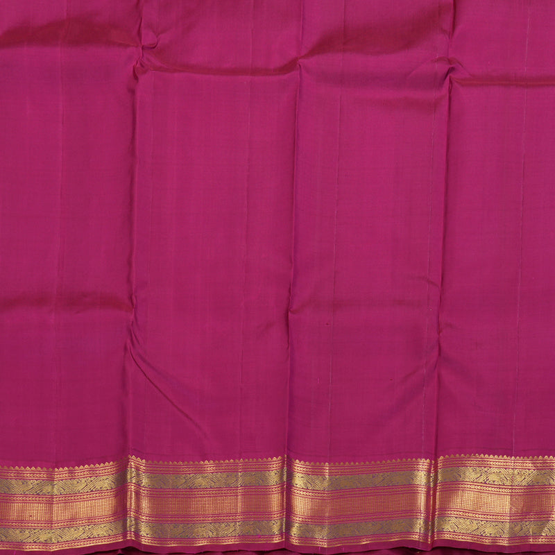 Hayagrivas Pastel Green Kanjivaram Silk Saree with Dark Pink Border BBC1084J1-1