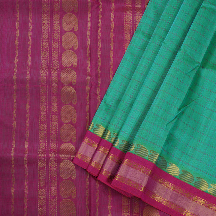 Hayagrivas Handloom Ten Yards Korvai Silk Cotton Saree BBC1105J13-1