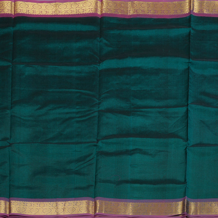 Hayagrivas Teal Green Nineyards Silk Cotton Saree with Mandhalir Border BBC1105J2-8