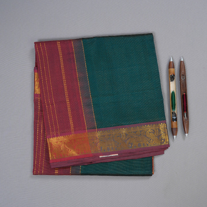 Hayagrivas Handloom Vairaoosi Ten Yards Silk Cotton Saree BBC1105J3-10