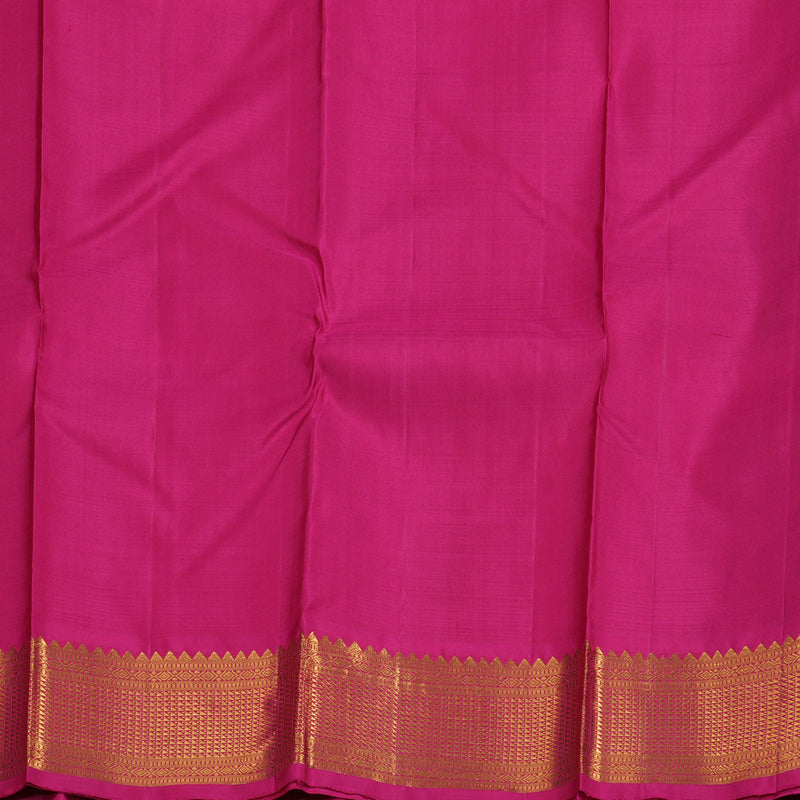 Hayagrivas Handloom Blue Kanjivaram Silk Saree with Pink Border BBC1181K4-1