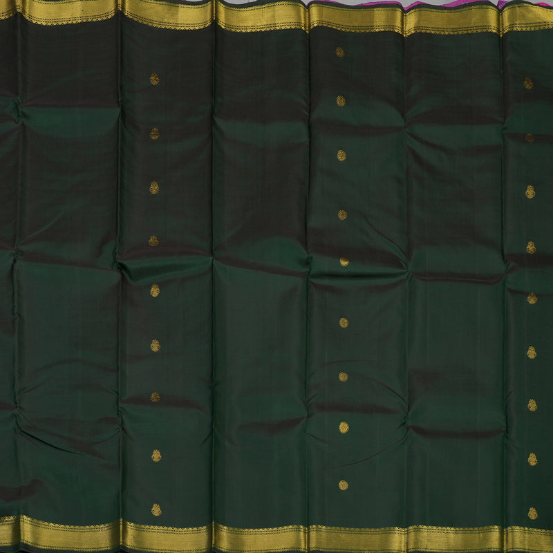 Hayagrivas Handloom Bottle Green Kanjivaram Silk Saree BBC1214K9-1