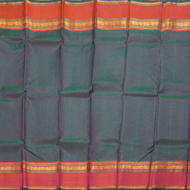 Hayagrivas Mandhalir Kanjivaram Silk Saree with Rustish Orange Border BBC1222K22-1