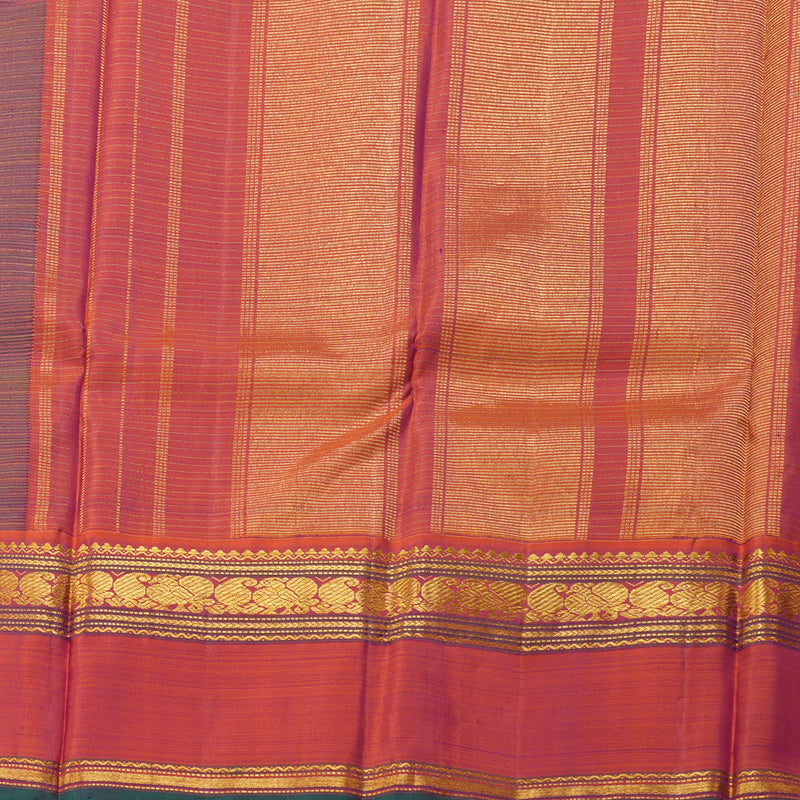 Hayagrivas Mandhalir Kanjivaram Silk Saree with Rustish Orange Border BBC1222K22-1