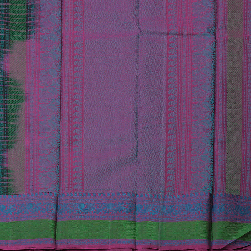 Hayagrivas Handloom Black Kanjivaram Silk Saree with Multicolour Thread Work Border BBC1225K2-1