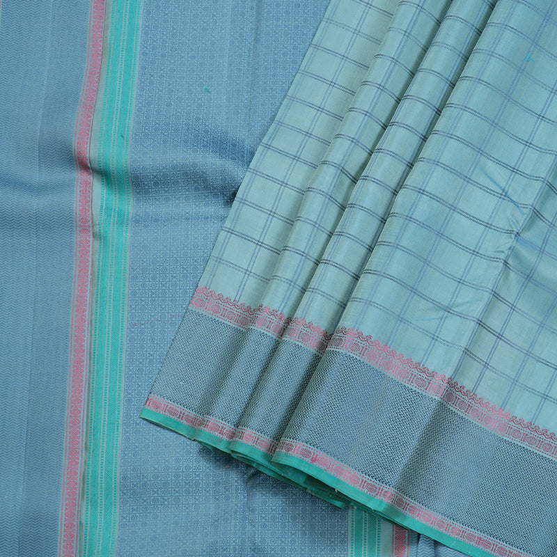 Hayagrivas Powder Blue Handloom Kanjivaram Silk Saree BBC1225K4-2