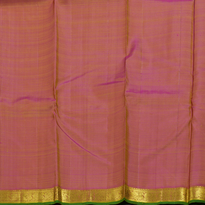 Hayagrivas Lemon Green Handloom Kanjivaram Silk Saree with Dual Tone (Pink With Lemon Green) Border BBC1229K2-2