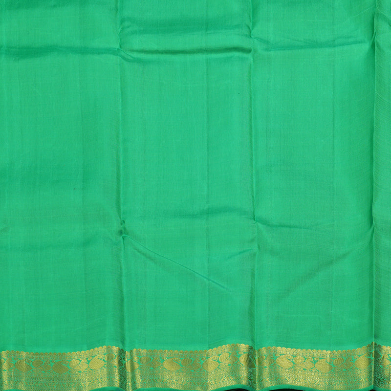 Hayagrivas Brown Kanjivaram Silk Saree with Parrot Green Border BBC1293K4-2