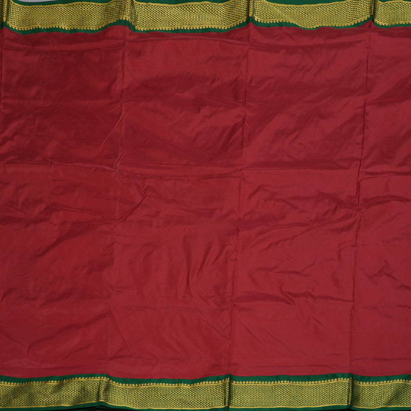 Hayagrivas Handloom Ten Yards Silk Saree in rich Maroon KBE728G1-13