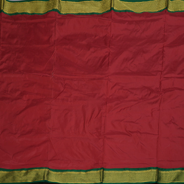 Hayagrivas Handloom Ten Yards Silk Saree in rich Maroon KBE728G1-13