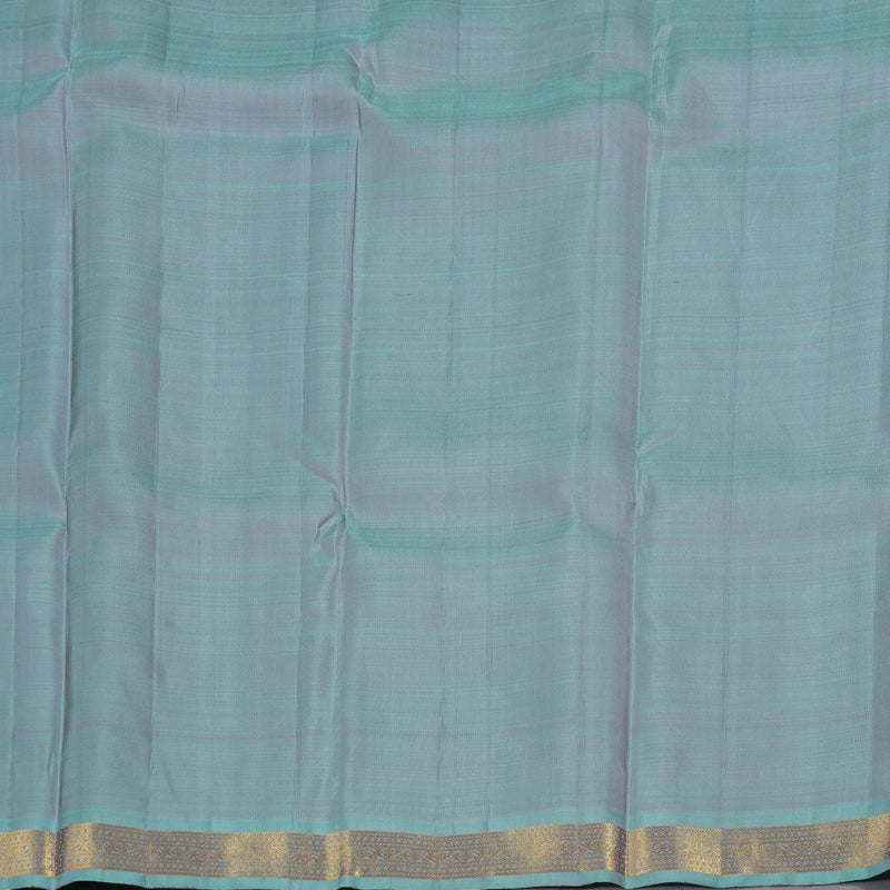 Hayagrivas Lilac Color Handloom Kanjivaram Silk Saree with Sea Blue Border BBC1303K4-15