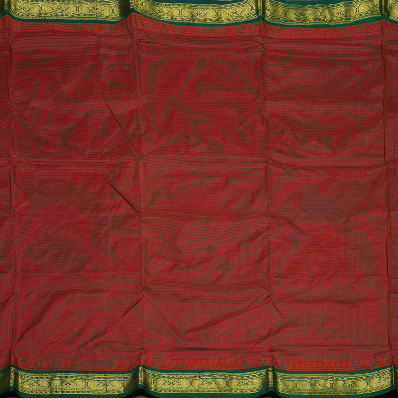 Hayagrivas Handloom Brick Red Ten Yards Silk Madisar BBC140D4-6