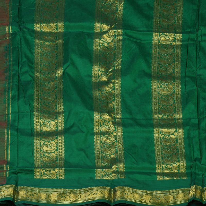 Hayagrivas Handloom Brick Red Ten Yards Silk Madisar BBC140D4-6