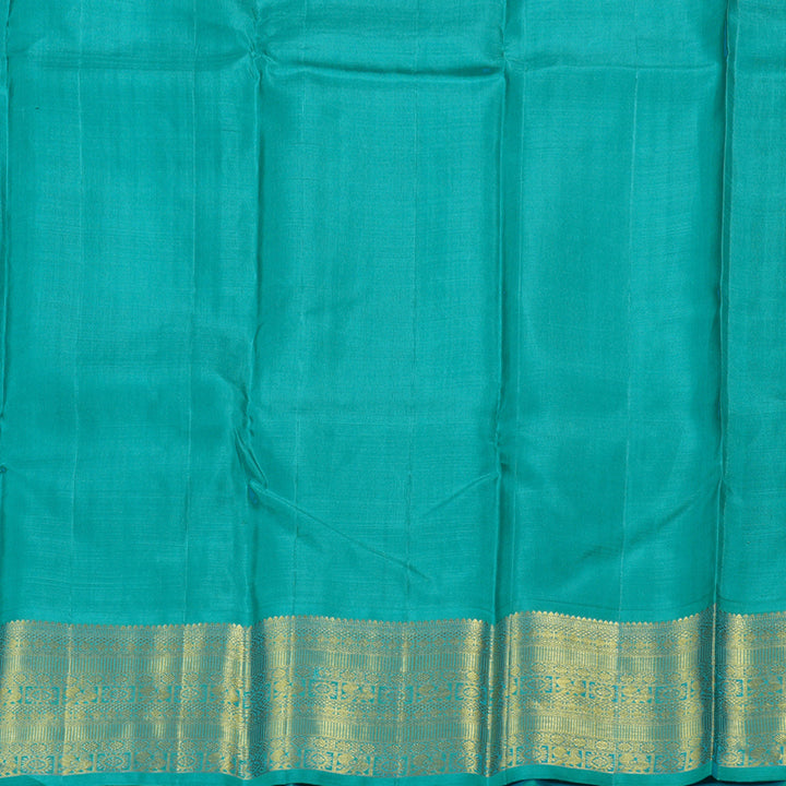 Hayagrivas Purple Kanjivaram Silk Saree with Sea Blue Border BBC1412L10-5