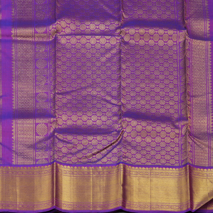 Hayagrivas Handloom Kanjivaram Silk Saree in Vibrant Fluorescent Green HBE401G39-2