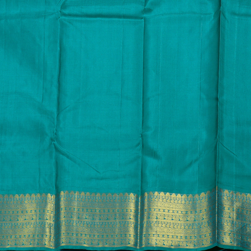 Hayagrivas Blue Kanjivaram Silk Saree with Sea Blue Border BBC1412L11-4