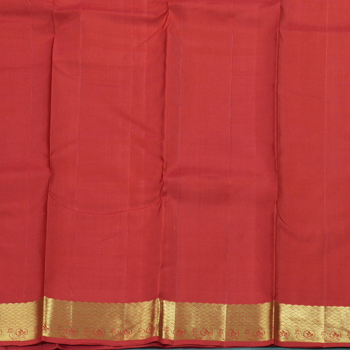 Hayagrivas Mustard Kanjivaram Silk Saree with Red Border BBC1412L7-10