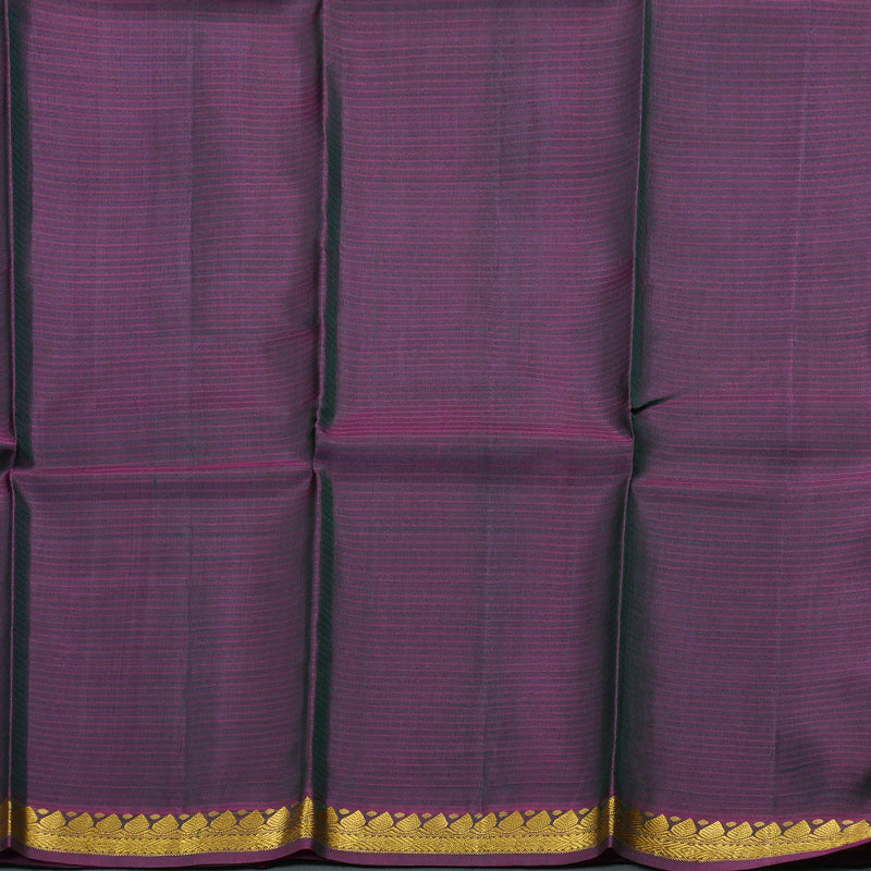 Hayagrivas Blue Handloom Kanjivaram Silk Saree with Purple Border BBC3026C2-18