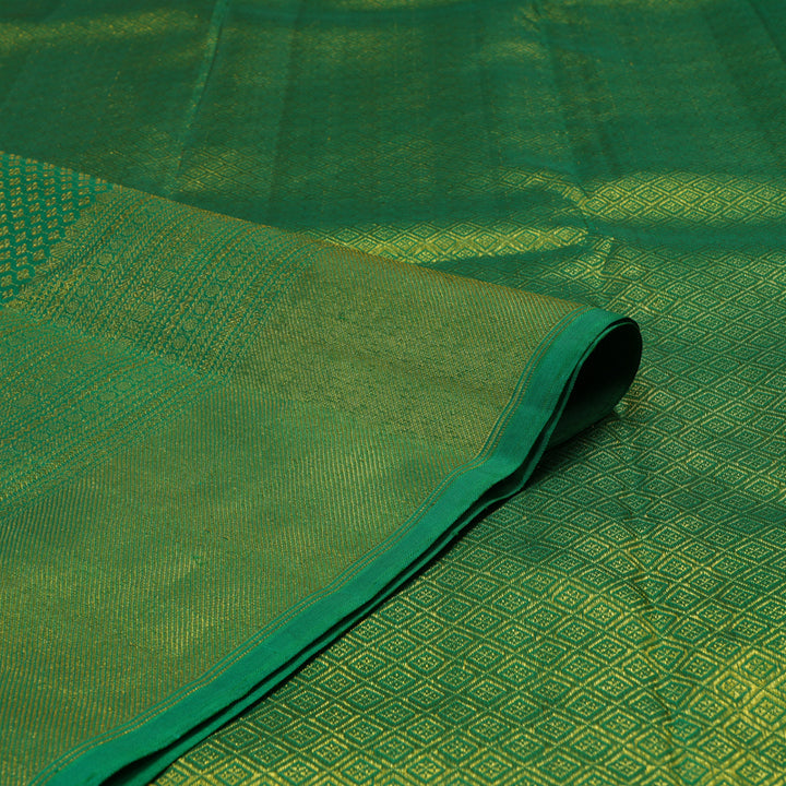 Hayagrivas Handloom Green Kanjivaram Silk Saree BBC426F2-1