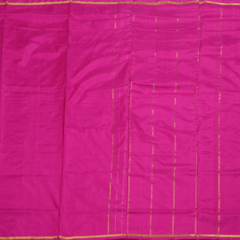 Hayagrivas Pink Ten Yards Silk Saree BBC481G15-2