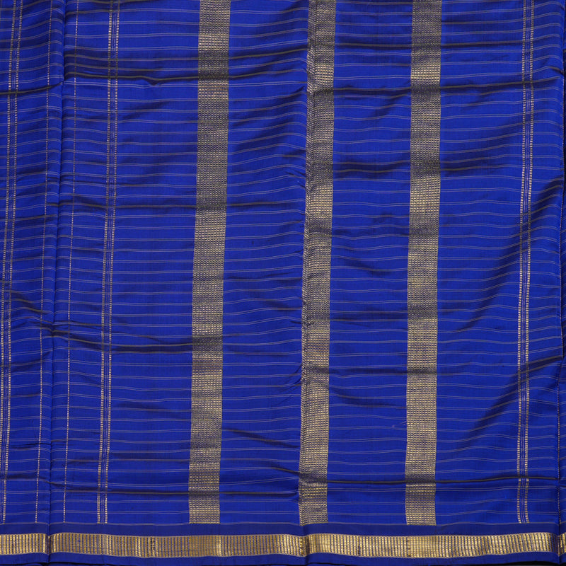 Hayagrivas Blue Ten Yards Silk Saree BBC481G19-1