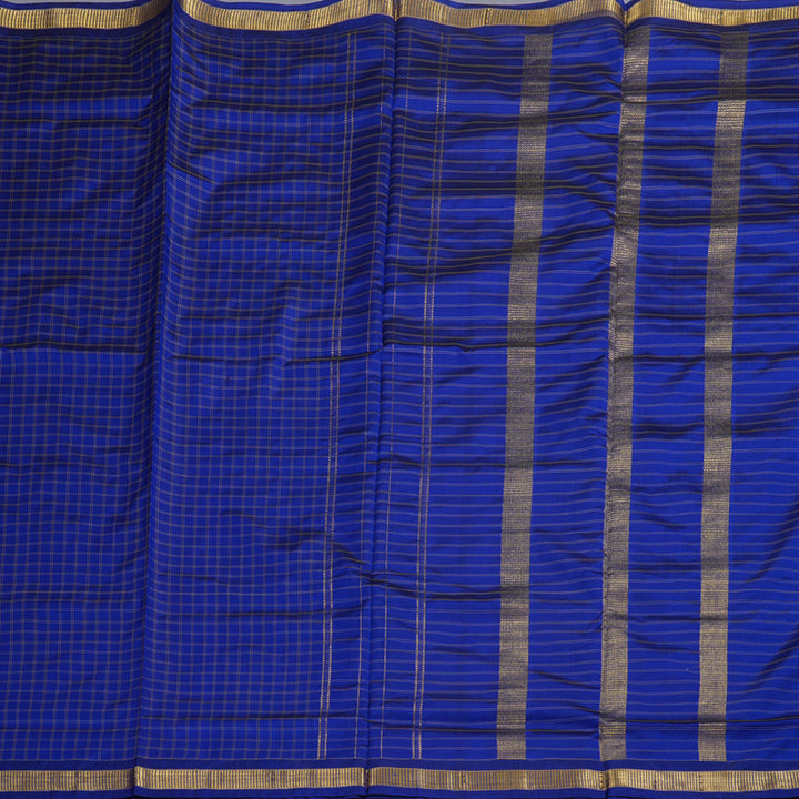 Hayagrivas Blue Ten Yards Silk Saree BBC481G19-1