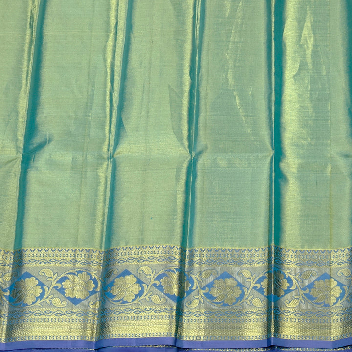 Hayagrivas Pure Kanjivaram Pattu Pavadai in Shimmering Pastel Blue BBC541G6-6
