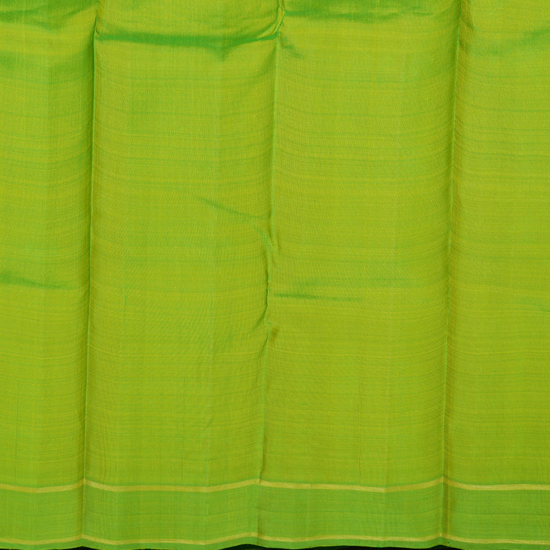 Hayagrivas Yellow Kanjivaram Silk Saree with Parrot Green Border BBC644H1-1