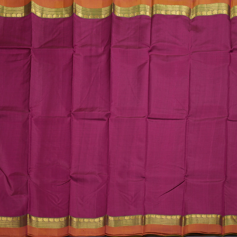 Hayagrivas Dark Pink Handloom Kanjivaram Silk Saree with Mandhalir Border BBC736H1-4