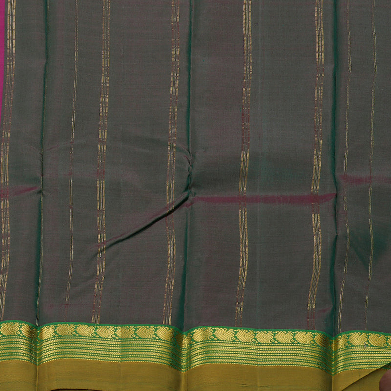 Hayagrivas Dark Pink Handloom Kanjivaram Silk Saree with Mandhalir Border BBC736H1-4