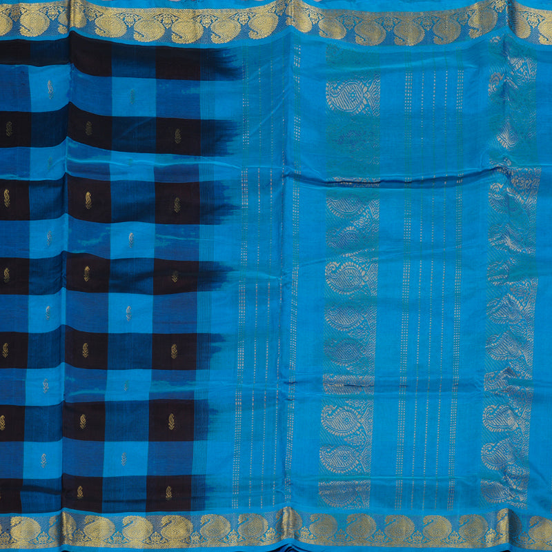 Hayagrivas Handloom Ten Yards Silk Cotton Saree BBD990J3-4