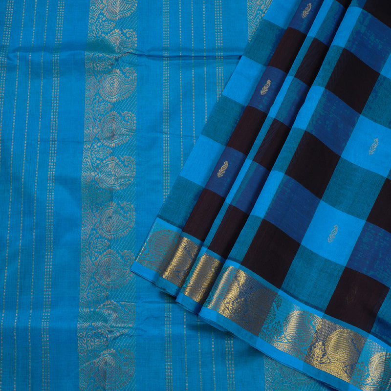 Hayagrivas Handloom Ten Yards Silk Cotton Saree BBD990J3-4