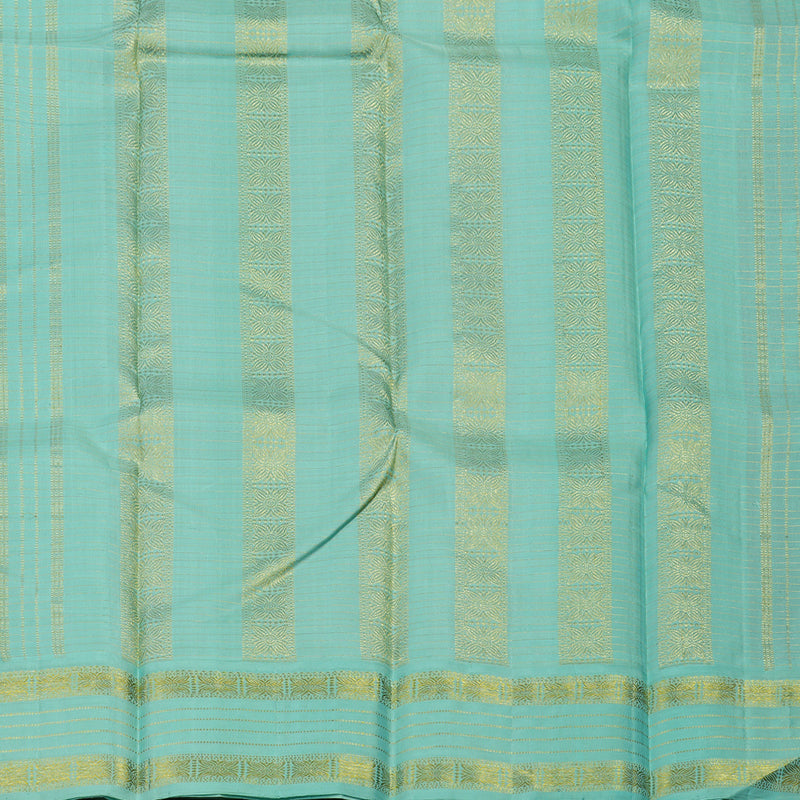 Hayagrivas Handloom Navy Blue & Purple Stripes Kanjivaram Silk Saree BBC993J11-1