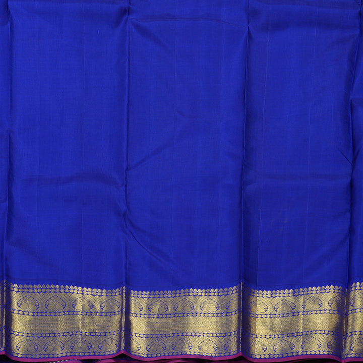 Hayagrivas Guava Pink Handloom Kanjivaram Silk Saree with Blue Border BBC994J2-1