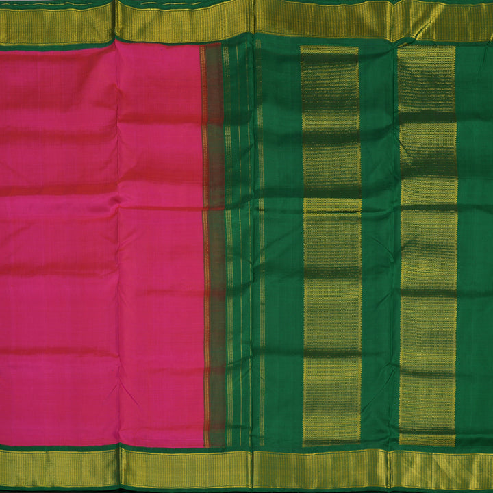 Hayagrivas Handloom Rani Pink Ten Yards Silk Madisar Saree BBC994J8-3