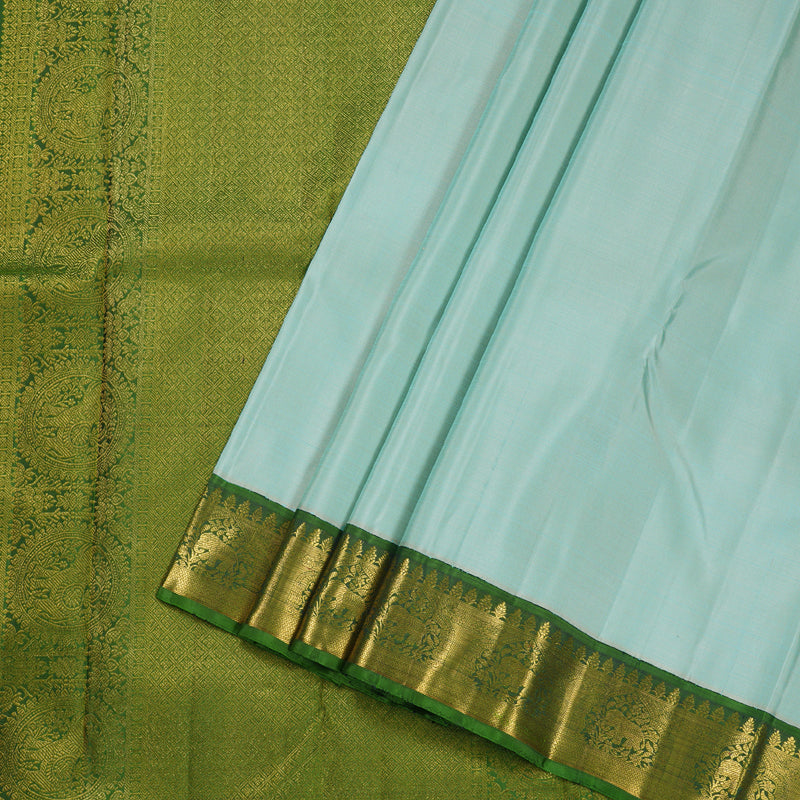 Hayagrivas Handloom Korvai Baby Blue With Green Kanjivaram Silk Saree BBD1007J4-3