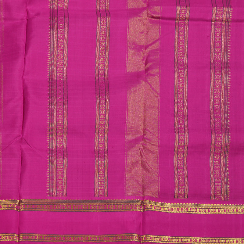 Hayagrivas Purple Handloom Kanjivaram Ten Yards Silk Saree with Pink Border BBD1015J13-1