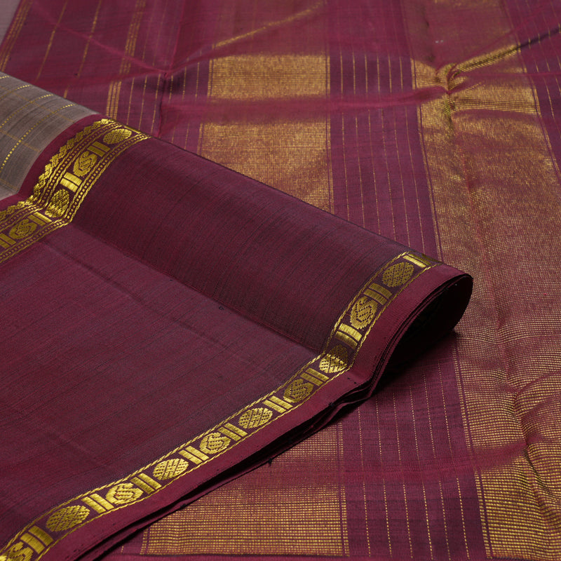 Hayagrivas Rosewood Pink Handloom Kanjivaram Silk Saree with Ganga Jamuna (Green And Maroon) Border BBD1015J2-1