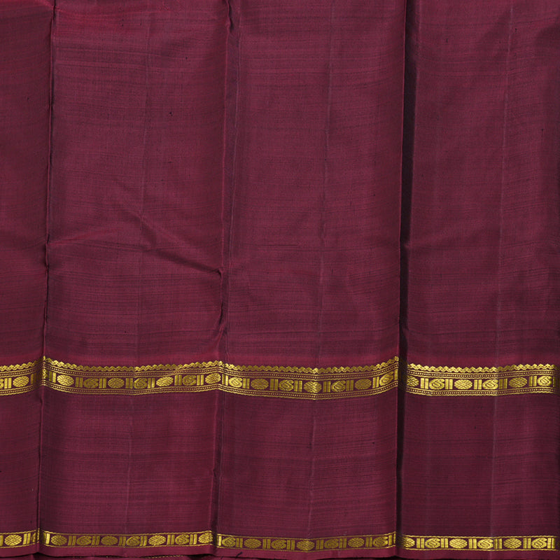 Hayagrivas Rosewood Pink Handloom Kanjivaram Silk Saree with Ganga Jamuna (Green And Maroon) Border BBD1015J2-1
