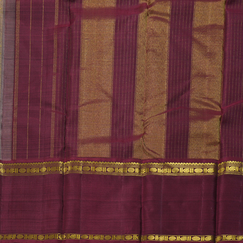 Hayagrivas Rosewood Pink Handloom Kanjivaram Silk Saree with Ganga Jamuna (Green And Maroon) Border BBD1015J2-1