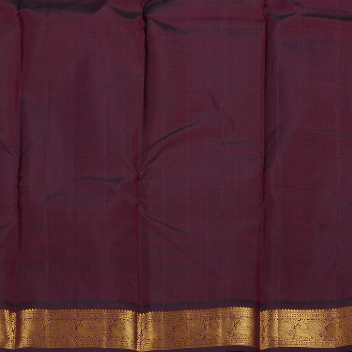 Hayagrivas Mango Yellow Kanjivaram Silk Saree with Wine Maroon Border BBD1015J6-2