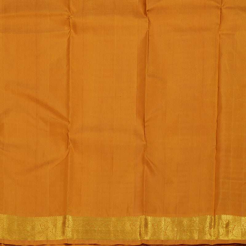 Hayagrivas Wine Maroon Handloom Kanjivaram Silk Saree with Mustard Border BBD1015J6-3