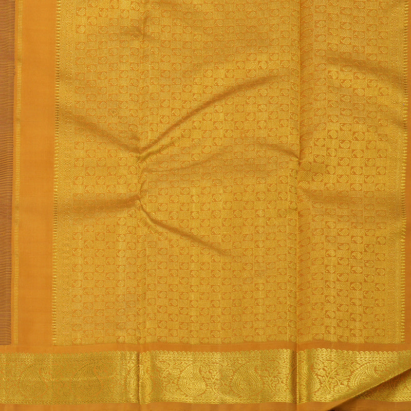 Hayagrivas Wine Maroon Handloom Kanjivaram Silk Saree with Mustard Border BBD1015J6-3