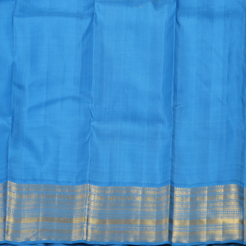 Hayagrivas Dark Lilac Color Kanjivaram Silk Saree with Dark Sky Blue Border BBD1018J1-3