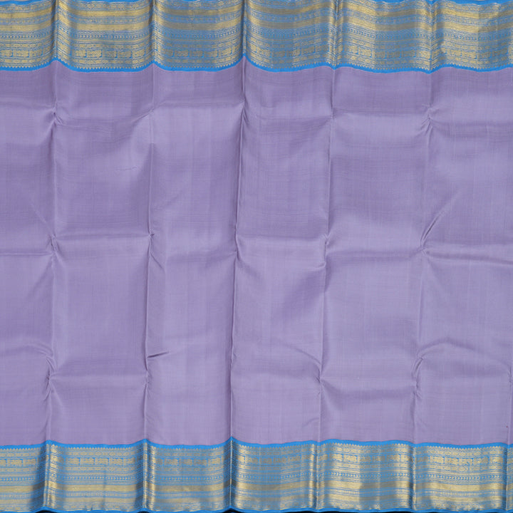 Hayagrivas Dark Lilac Color Kanjivaram Silk Saree with Dark Sky Blue Border BBD1018J1-3