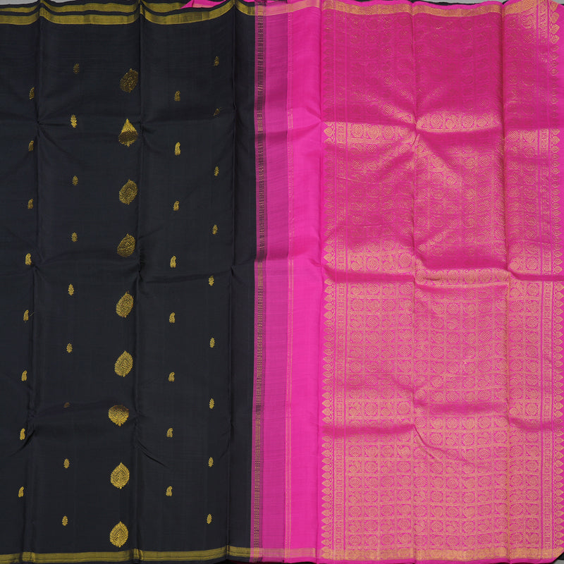 Hayagrivas Handloom Black Kanjivaram Silk Saree BBD1020J1-2