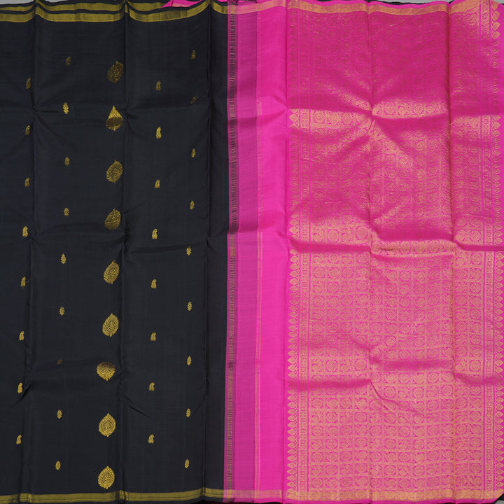 Hayagrivas Handloom Black Kanjivaram Silk Saree BBD1020J1-2