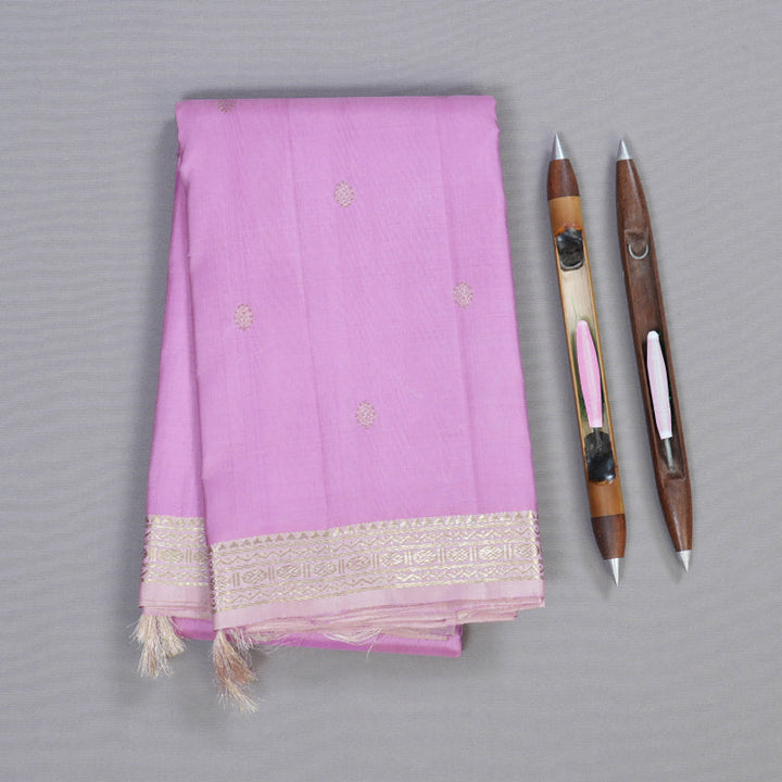 Hayagrivas Lavender Kanjivaram Silk Saree with Lilac Color Border BBD1022J1-1