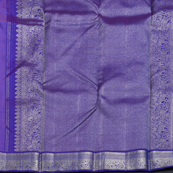 Hayagrivas Rose Pink Kanjivaram Silk Saree with Purplish Blue Border BBD1022J2-1