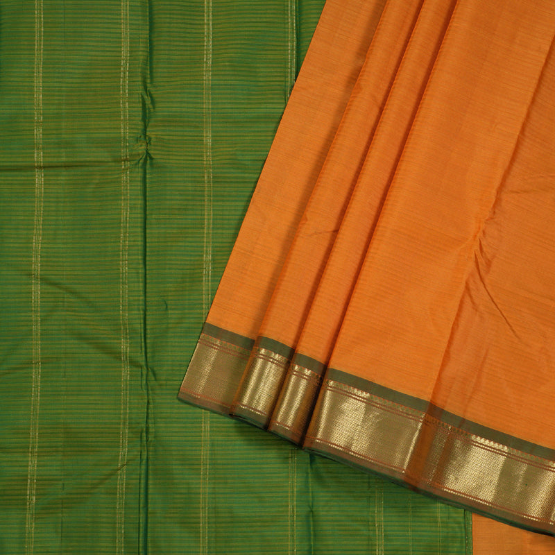 Hayagrivas Mango Yellow Kanjivaram Silk Saree with Mandhalir Border BBD1027J1-39